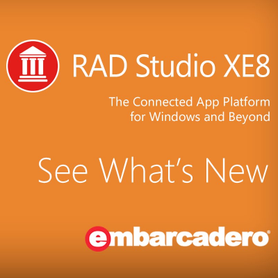 Obrázek ke článku Embarcadero vydalo novou verzi XE8 rodiny produktů RAD Studio